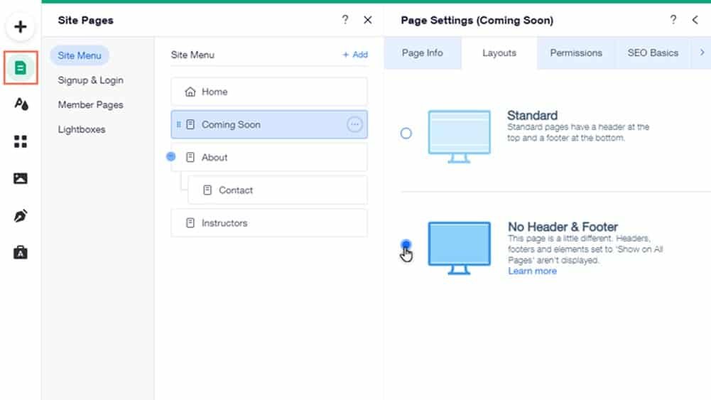 how to delete the footer on wix, wix hide footer on one page, wix remove footer, remove footer from wix