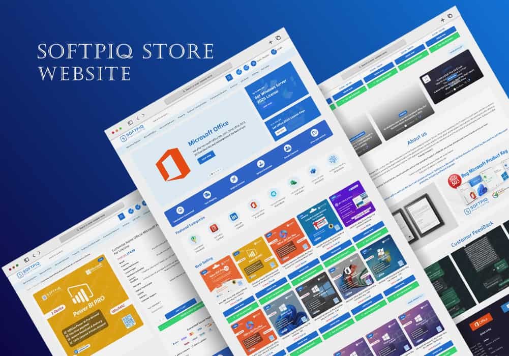 SOFTPIQ Digital Store Website Design