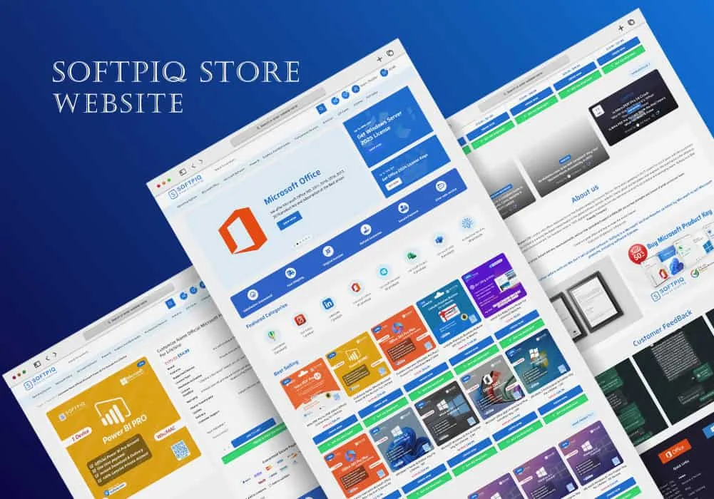 SOFTPIQ Digital Store Website Design